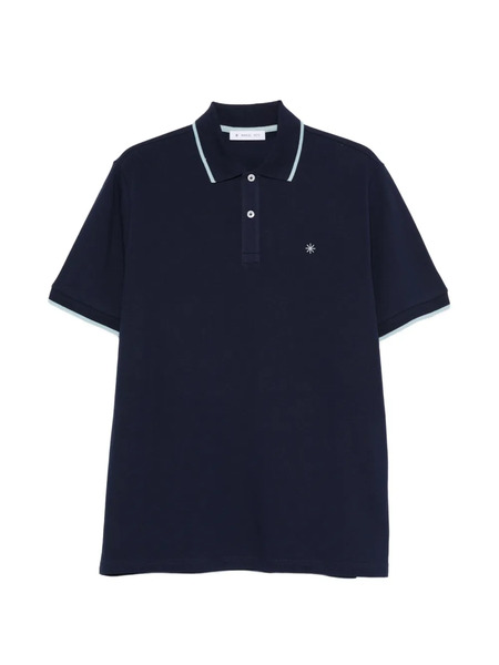  Manuel Ritz Polo Con Ribete En Contraste - Azul 