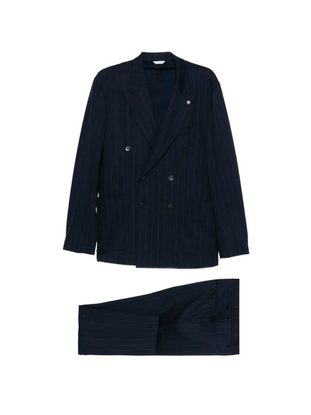  Manuel Ritz Traje A Rayas - Azul 