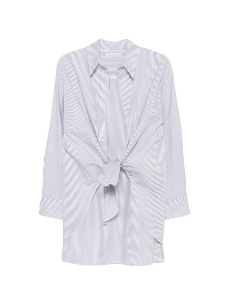  Manuel Ritz Vestido Corto A Rayas - Blanco 