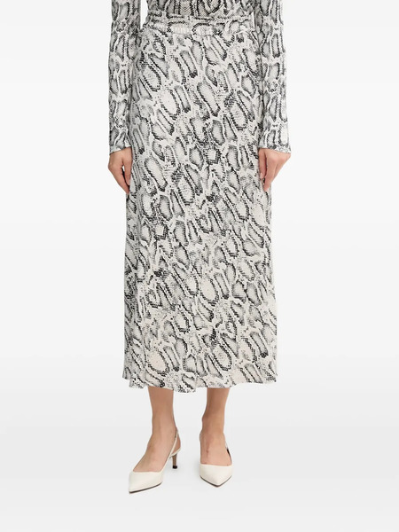  Marc Aurel Falda Midi Estampada - Blanco 