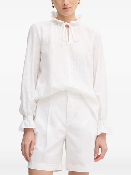  Marc Aurel Top Con Volantes - Blanco 