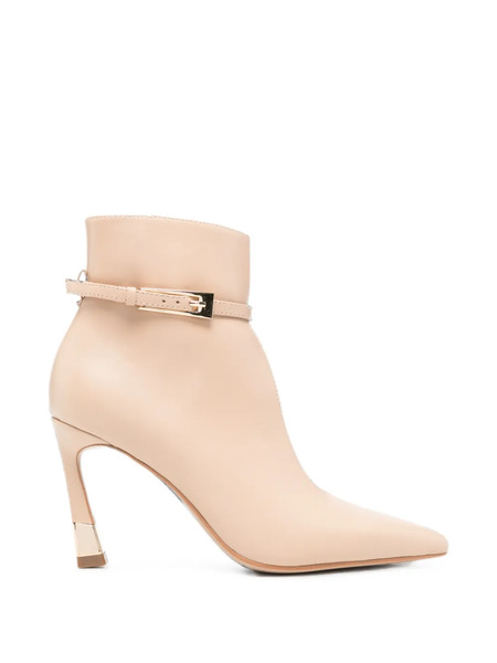  Marc Ellis Buckle-strap Pointed-toe Ankle Boots - Rosa 