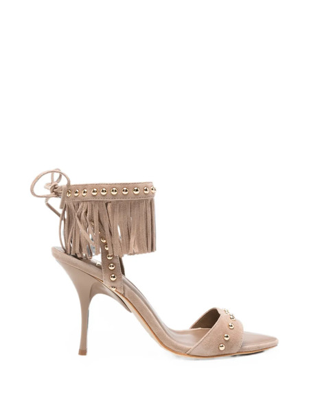  Marc Ellis Fringed Stud-embellished Sandals - Neutro 