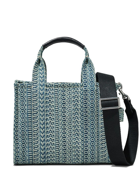  Marc Jacobs Bolso The Washed Monogram Denim Tote Pequeño - Azul 