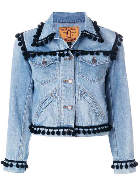  Marc Jacobs Chaqueta Vaquera Con Pompones - Azul 