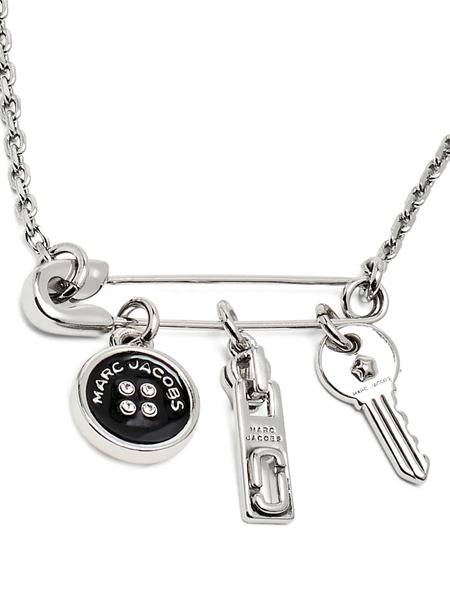  Marc Jacobs Collar Con Charm De Botón - Plateado 