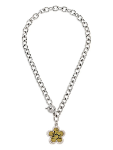  Marc Jacobs Collar De Cadena Con Charm Floral - Plateado 
