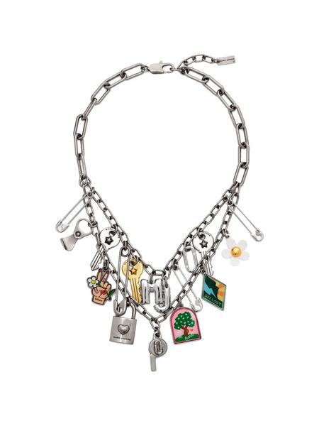  Marc Jacobs Collar The Pop Americana Con Charm - Plateado 