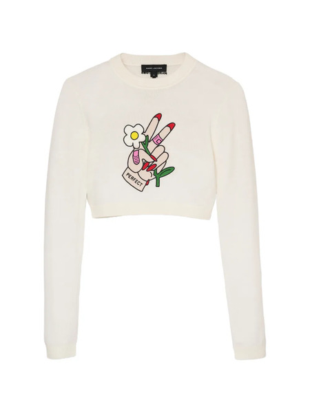  Marc Jacobs Jersey Con Bordado Tattoo - Blanco 