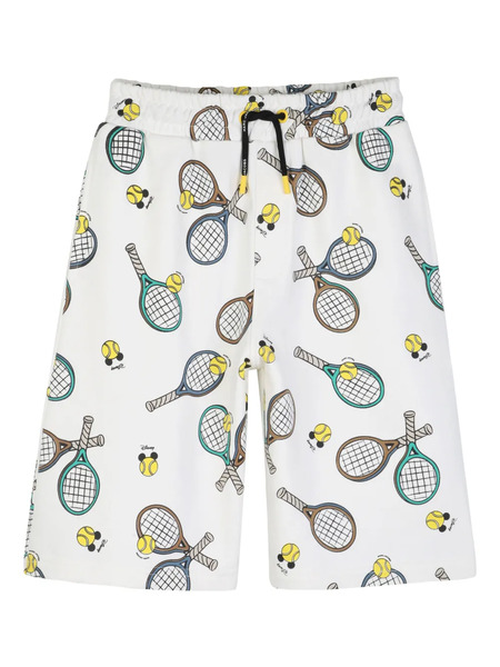  Marc Jacobs Kids Bermudas Con Cordones Y Estampado De Tenis De Marc Jacobs Kids X Mickey Mouse - Blanco 