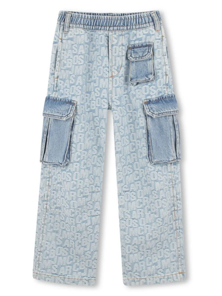  Marc Jacobs Kids Vaqueros Con Logo Estampado - Azul 