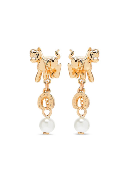  Marc Jacobs Pendientes Con Charm De Poni - Dorado 