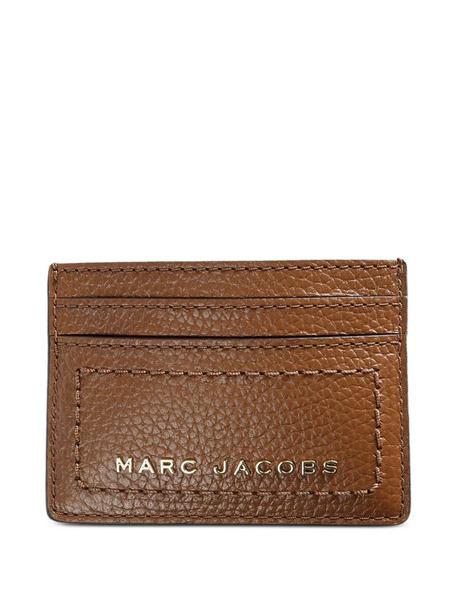  Marc Jacobs Tarjetero De Piel Con Letras Del Logo - Marrón 