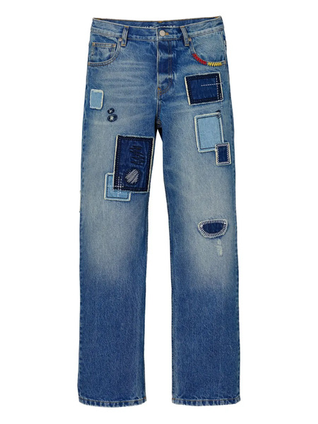  Marc Jacobs Vaqueros Con Diseño Patchwork - Azul 
