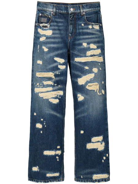  Marc Jacobs Vaqueros Rectos Con Efecto Envejecido - Azul 