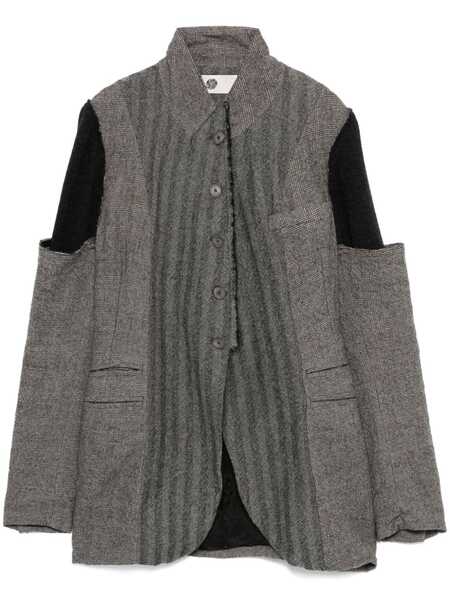  Marc Le Bihan Blazer Con Diseño Patchwork - Gris 