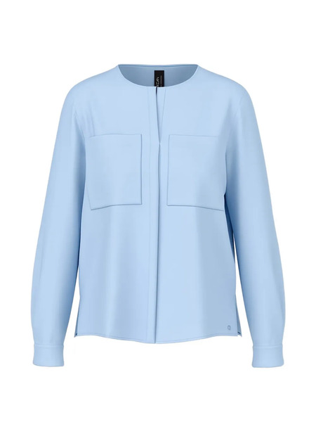  Marccain Camisa Con Bolsillo De Parche - Azul 
