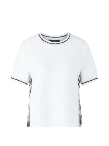  Marccain Jersey Con Ribete En Contraste - Blanco 