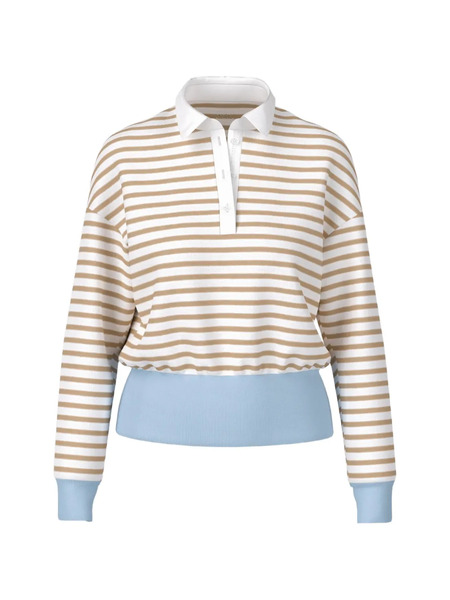  Marccain Polo A Rayas - Blanco 