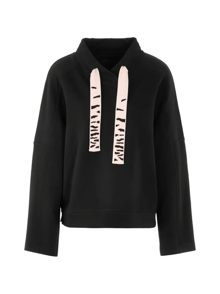  Marccain Sudadera Con Dobladillo Recto - Negro 