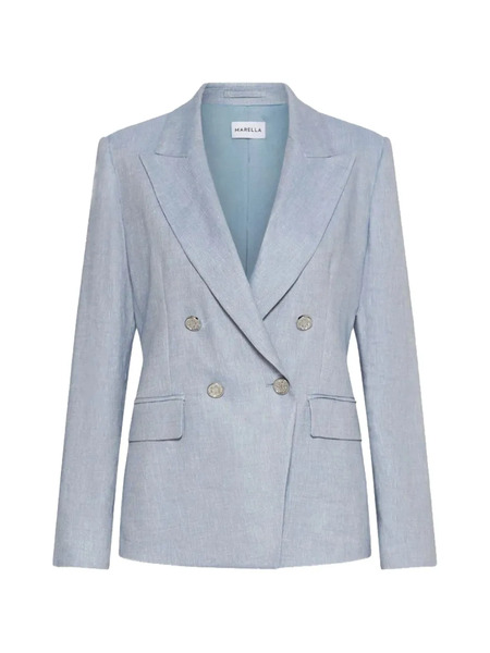  Marella Blazer Con Doble Botonadura - Azul 