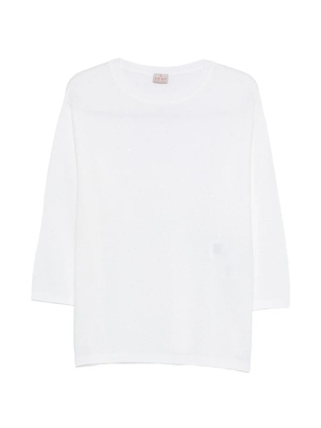 Marella Jersey Con Cuello Redondo - Blanco 