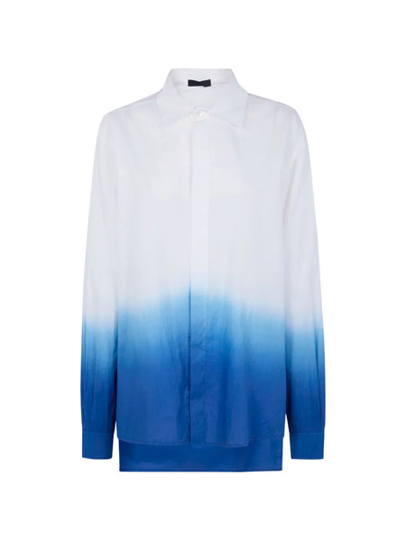  Maria Calderara Camisa Con Estampado Dip-dye - Blanco 