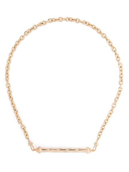  Marie Lichtenberg Collar Candy Cane Pendant On Rosa Classic Chain De 37 Cm En Oro Amarillo De 18 Ct - Dorado 