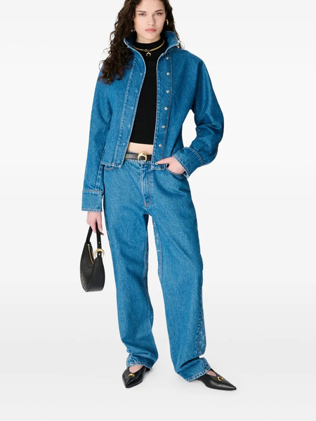 Marine Serre Vaqueros Anchos Moon Laser - Azul 