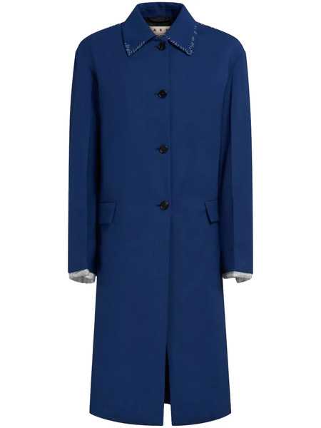  Marni Abrigo Con Botones Y Costuras En Contraste - Azul 