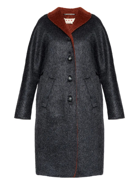  Marni Abrigo Con Ribete En Contraste - Gris 