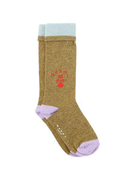  Marni Calcetines Con Logo Bordado - Verde 
