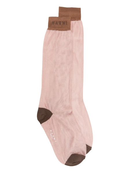  Marni Calcetines Con Logo - Rosa 