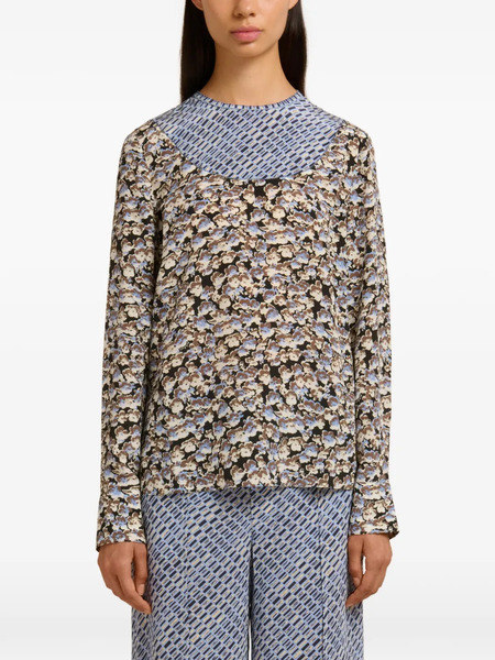  Marni Camisa Con Estampado Floral - Azul 
