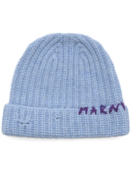  Marni Gorro Con Logo Bordado - Azul 