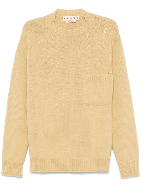  Marni Jersey Con Cuello Redondo - Amarillo 