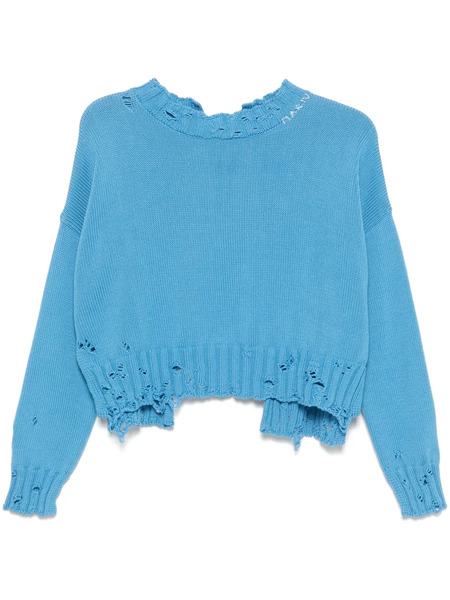  Marni Jersey Con Detalle Deshilachado - Azul 
