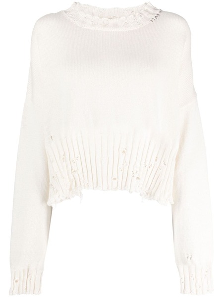  Marni Jersey Con Efecto Envejecido - Blanco 