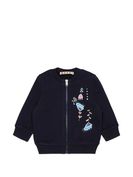  Marni Kids Sudadera Con Estampado Floral - Azul 