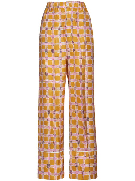  Marni Pantalones De Pijama Check Fields - Naranja 