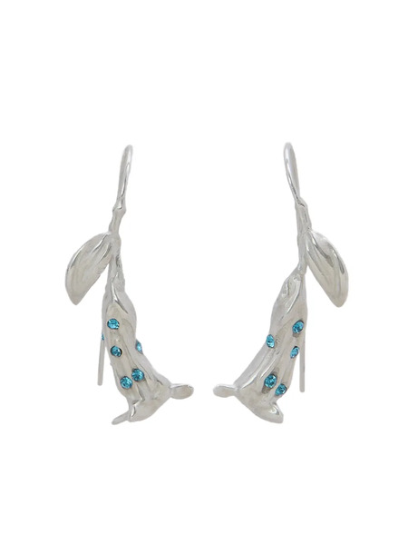  Marni Pendientes Con Colgante Floral - Azul 