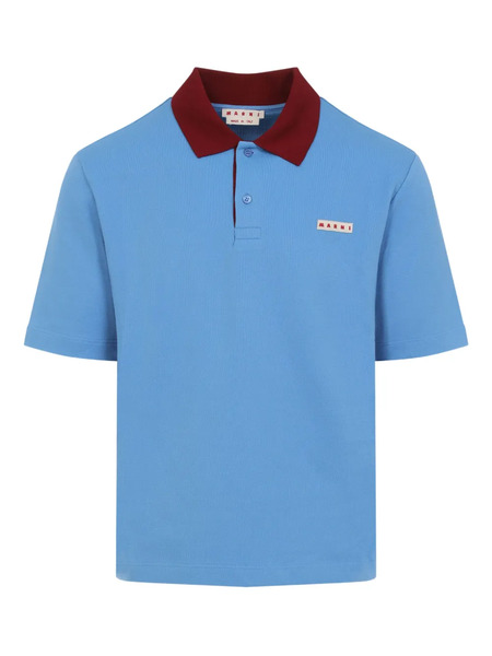  Marni Polo Con Cuello En Contraste - Azul 