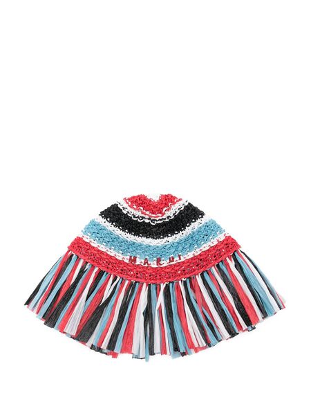 Marni Sombrero A Rayas - Rojo 