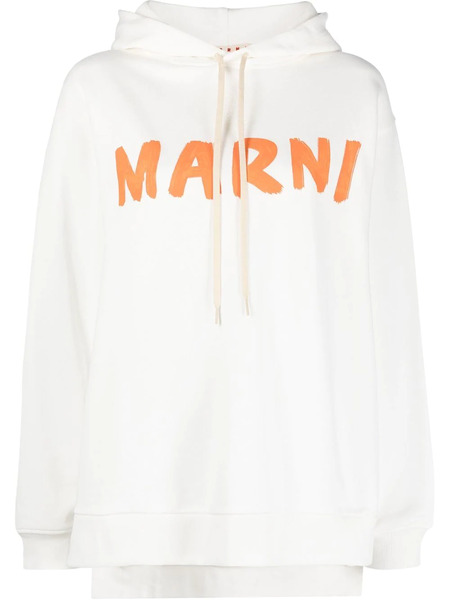  Marni Sudadera Con Capucha Y Logo - Blanco 