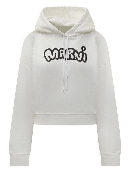  Marni Sudadera Con Capucha Y Logo - Blanco 