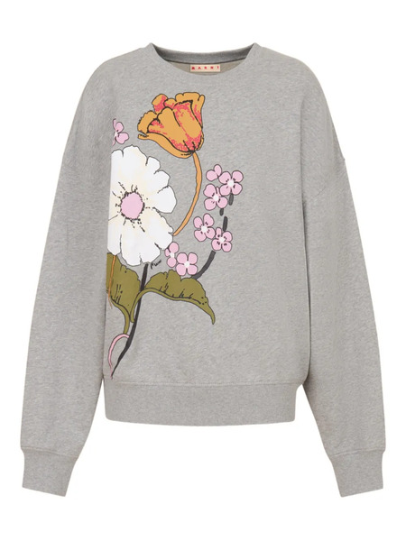  Marni Sudadera Con Estampado Floral - Gris 