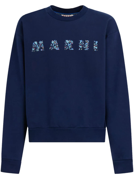  Marni Sudadera Con Logo Estampado - Azul 