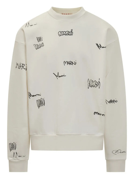  Marni Sudadera Con Logo Estampado - Neutro 