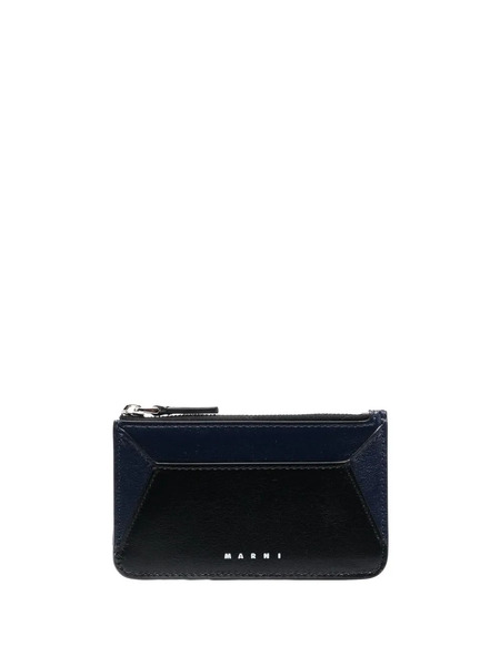  Marni Tarjetero Con Logo Estampado - Azul 