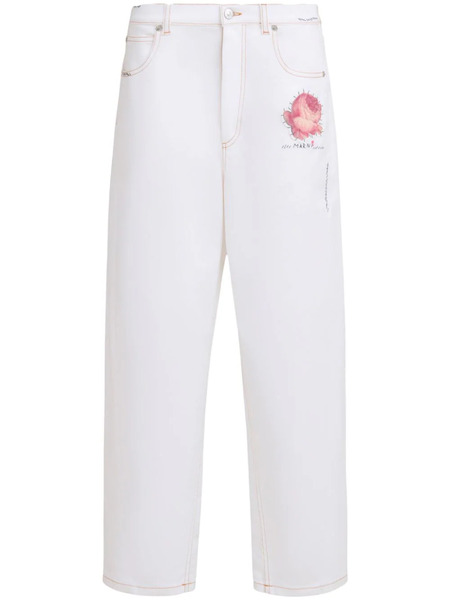  Marni Vaqueros Ajustados Con Apliques - Blanco 